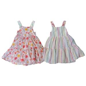 TWO Cupcakes and Cashmere 100% Cotton Dresses Twin Dress Child Size 4-5